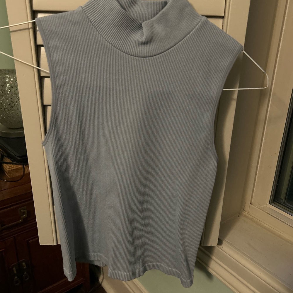 Forever 21 Sky Blue Ribbed Tank Top